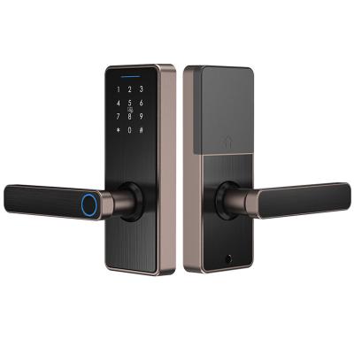 China Home/School Digital Keypad Fingerprint Home Smart Door Lock etc. Ttlock Ble Tuya Wifi Pro Wireless Outdoor European App Card Password /office/apartments Senleean For Apartment for sale