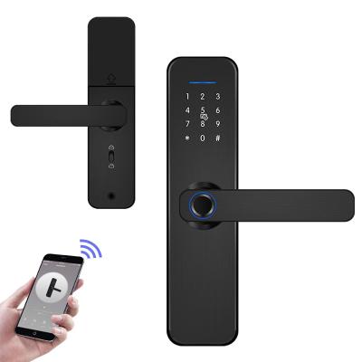 China Tuya version or TT version smart door lock or standard version smart electronic smart wifi app smartphone digital remote control tuya version cylinder lock door lock password for sale