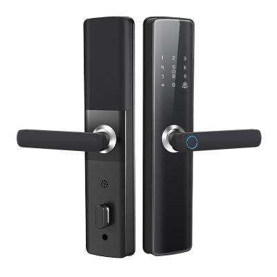 China Anti Theft Smart Lock Senleean Tuya Aluminum Alloy Bedroom Aluminum Alloy Senleean Tuya Smartphone Security Lock Fingerprint Door Biometric Door Lock for sale