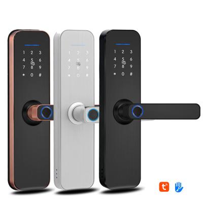 China The Home/School Fingerprint Wifi Touch Screen Password M1 Smart Home Card etc. /office/apartments senleean locks door with mechanical key for Tuya hotels security lock for sale