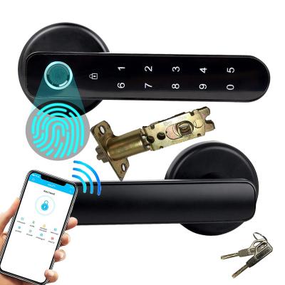 China BLE TTlock app smart door bedroom entrance smart door lock biometric wifi digital wifi door handle home smart door lock for sale