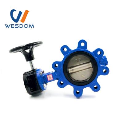 China General ASME B16.5 Class150 Carbon Steel Hook PTFE Stem Operator One Handle CS Butterfly Valve No Pin for sale