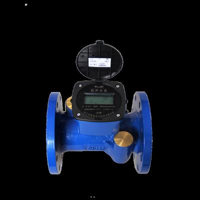 China Digital Water Meter Show WESDOM Ductile Iron Clamp Ultrasonic Water Meter Remote Control With Modbus RS485 for sale