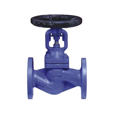 China DIN GG25 Water Cast Iron Flange Bellows Globe Valve For Steam for sale