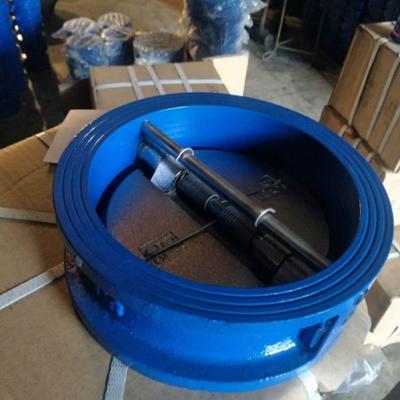 China BS DIN GG25 GGG40 ANSI Water Wafer Type H77W Double Plate Ductile Iron Non Return Check Valve for sale