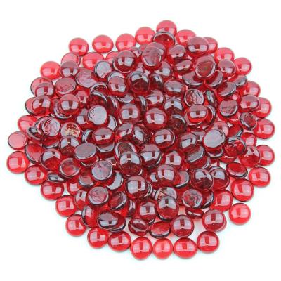 China Home Decoration Vase / Garden / Clear Shinny Red Glass Beads for sale