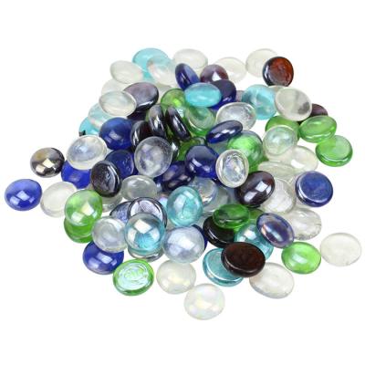 China In Fire Bowls Design Fire Glass Bead Diamond Glass Pebbles For Patio Garden DIY Decoration for sale