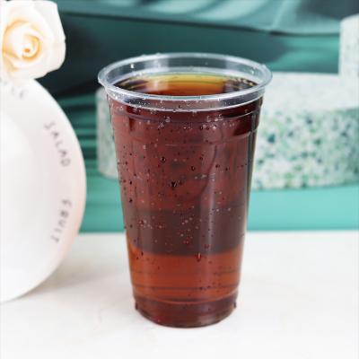 China Eco-friendly Disposable Plastic Cup 220oz Cold Coffee Drinking Disposable Plastic PET Cup Juice PET u Cup 16oz for sale