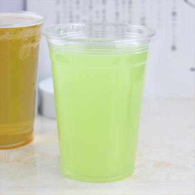 China Factory Price Eco-friendly 16oz PET Cups 95mm Beer Coffee Milk Tea Drink Cups Disposable for sale