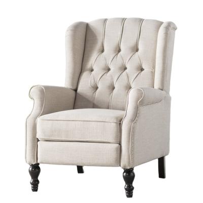 China Adjustable Button Fabric (Other) Recliner Recliner Single Seat Armchair Leisure Tufted Chair For Living Room for sale