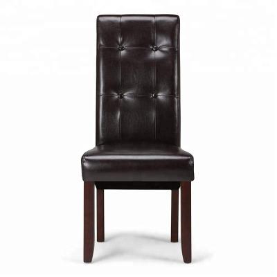 China Apperance Modern Stylish Solid Wood Tufted Pastor Dining Chair for sale