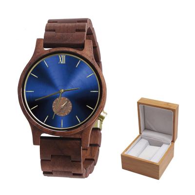 China Wholesale Handmade SOPEWOD Logo Brand Walnut Couple Wooden Chronograph Engraved Watch for sale