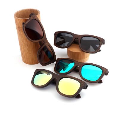 China Custom Color Polarized TAC Natural Bamboo Wood Sunglasses Fashion Sunglasses SOPEWOD Lens UV400 For Women Men for sale