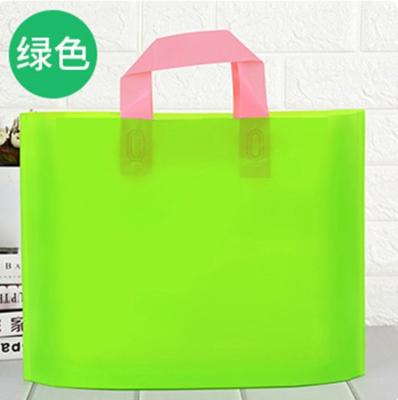 China Disposable Cosmetic Clothing PE Plastic Handle Packaging Shopping Bags for sale