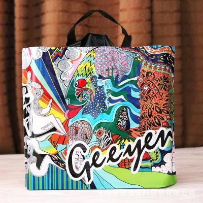 China Disposable Thickened Plastic Handbag Children's PE Clothing Women's Clothing Store Bag Cosmetics Store Plastic Bag for sale