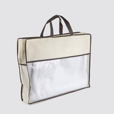 China Customized Recyclable Three Dimensional Transparent Recyclable PVC Quilt Zipper Bag for sale