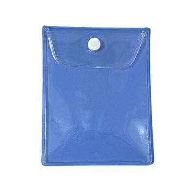 China Recyclable Custom Clear PVC Makeup Bag Reusable Cosmetic Socks Button Zipper Bag for sale