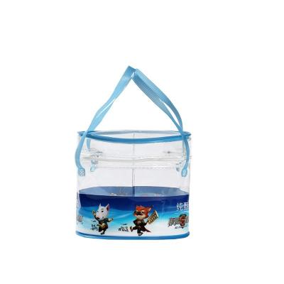 China Recyclable Portable Packaging Bag Recyclable Supermarket Shopping Beverage Bag Storage Bag Leisure Clear PVC Waterproof PE Accept for sale