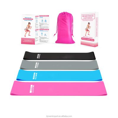 China Home/Office/Gym Equipment Fitness Non-Slip Latex Pull Up Home Aid Gym Sport Workout Pilates 4 Colors Yoga Resistance Bands Set for sale