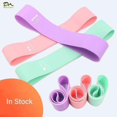 China Custom Home/Office/Gym Sports Equipment Fitness Yoga Aid Mini Silicone Exercise Resistance Loop Tension Silicone Bands for sale