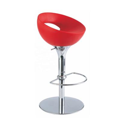 China Basic Modern Commercial ABS Plastic Chrome Bar Furniture Height Adjustable Height Bar Lounge Stool Chair for sale