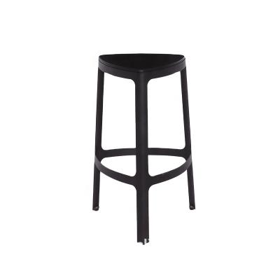 China Factory wholesale comercial bar counter furniture single height black metal bar counter height stools for sale