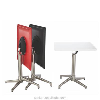 China Manufacturer Direct Hot Selling Extendable Modern Stainless Steel Folding Dining Table for sale