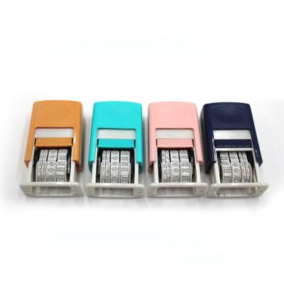 China Office Numbers and Letters Office Mini Date Self Inking Stamp 3MM Plastic FONT for sale