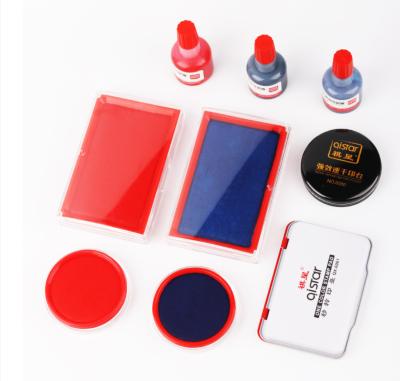 China Eco-friendly low oil ink stamp pad for seal stamp transparent cover ink pad for sale