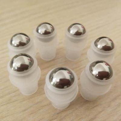 China Stainless Steel Transparent Plastic Roller Bottle Holder Hotels Glass Perfume Bottles for sale