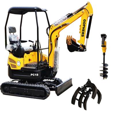 China Hotels 1.8 Ton Mini Excavator 1800KG With Euro V Emission Engine Minibagger for sale