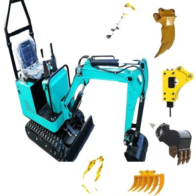 China Building Material Shops New 1 Ton Mini Tractor Small Household Cheap Hydraulic Crawler Excavator Digger for sale