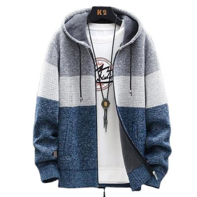 China 2023 Customs Anti-pilling OEM and ODM Long Sleeve Knit Hooded Cardigan Sweaters Crewneck Men Knitwear Winter Knitted Hoodie Sweater Men for sale