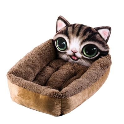 China Contemporary Pet Kennel Mattress Supplies Kennel Cartoon 3D Printing Kennel Cat Kennel Hot for sale