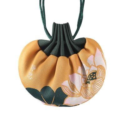 China Traditional Antique Chinese Car Palace Lotus Fringe Perfume Bag Pendant Cord for sale