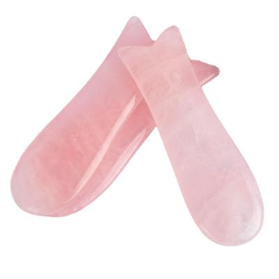 China Beauty and care products hand held belleza rose quartz gua sha stone face massage fish shape gua sha for sale