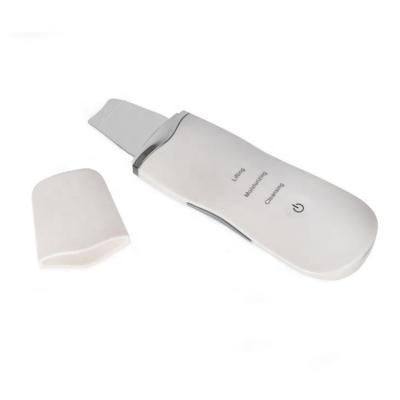 China 2021 Customs Logo Skin Tightening Pore Facial Horniness Cleansing Spatula Ultrasonic DEEP CLEANSING Face Scrubber for sale