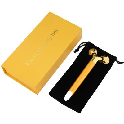 China Blood Vessels Removal Amazon Gold Facial Massager Wrinkle Remove Y Face Lift Body Slimming 3D Massage Facial Roller for sale