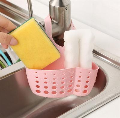 China Sink Stocked Storage Suction Cup Drain Sink Shelf Sink Drain Rack Kitchen Accessories Bathroom Sponge Wash for sale