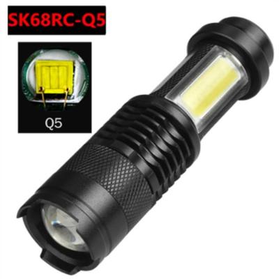 China Built in USB Battery Led Multifunctional Strong Light Flashlight Outdoor Portable Home Flashlight for sale