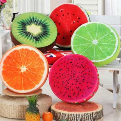 China Kindergarten Viable Cartoon Seat Protector Tatami Office Chair Cushion Cute Fruit Design Around Soft Cushion Crystal Super Soft Fabric Plush for sale