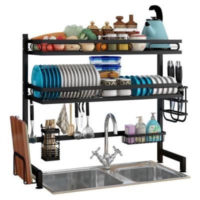 China Custom Viable Logo Shelf Sundries Storage Rack Dish Drying Rack With Dish Rack Sundries Storage Accessories Drop Down Organizer for sale