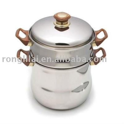 China Sustainable Stainless Steel Couscous Pot / Steamer for sale