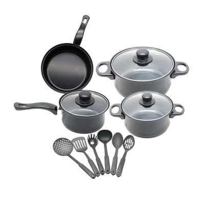 China NEW Design Non Stocked Carbon Steel Stick Cookware Set for sale