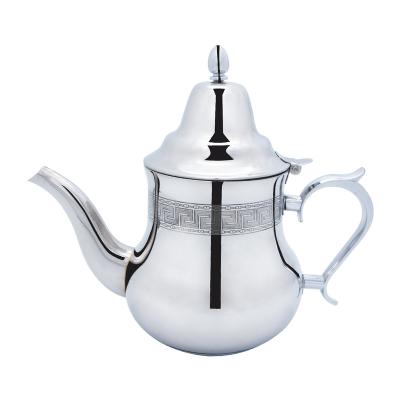 China Sustainable Hot Sale Home Use Gift Stainless Steel Morocco Teapot for sale