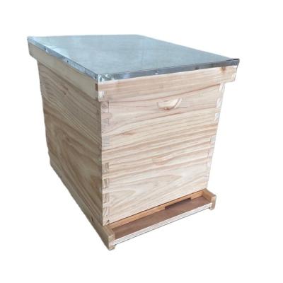 China 2022 New Beekeeping Bee Farm Wholesale Bee Hive Wooden Bee Box for sale