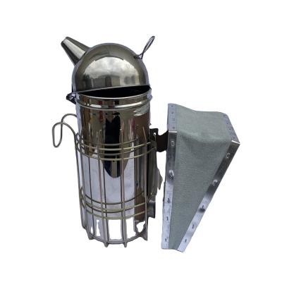 China Farms Stainless Steel Bee Smoker With Heat Shield Beekeeping Equipment For Sale for sale