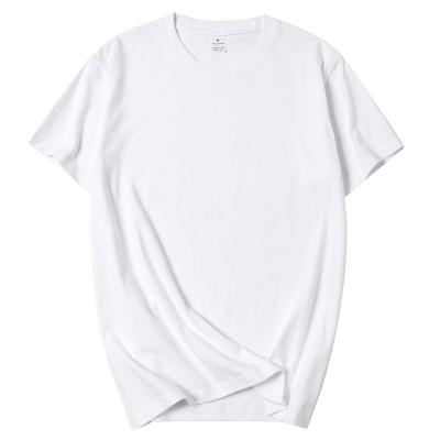 China New Summer QUICK DRY QUICK DRY T-Shirt Mens White Round Neck Short Sleeve Pure Cotton Half-sleeved loose casual t-shirt bottoming shirt. for sale