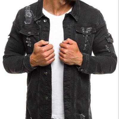 China New Design Breathable Fashion Long Sleeve Mens Denim Ripped Beggar Breathable Jacket for sale