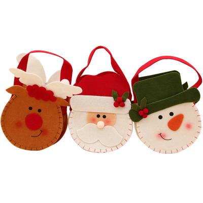 China Eco-friendly Christmas Santa Claus Candy Bag Elk Snowman Candy Bag Gift For Kids New Year Festival Party Decoration Xmas Supplie for sale